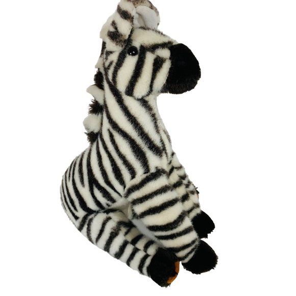 Vintage Applause Zebra Stuffed Jungle Animal Safari Toy 14”x 14”Realistic Zoo - Picture 2 of 10
